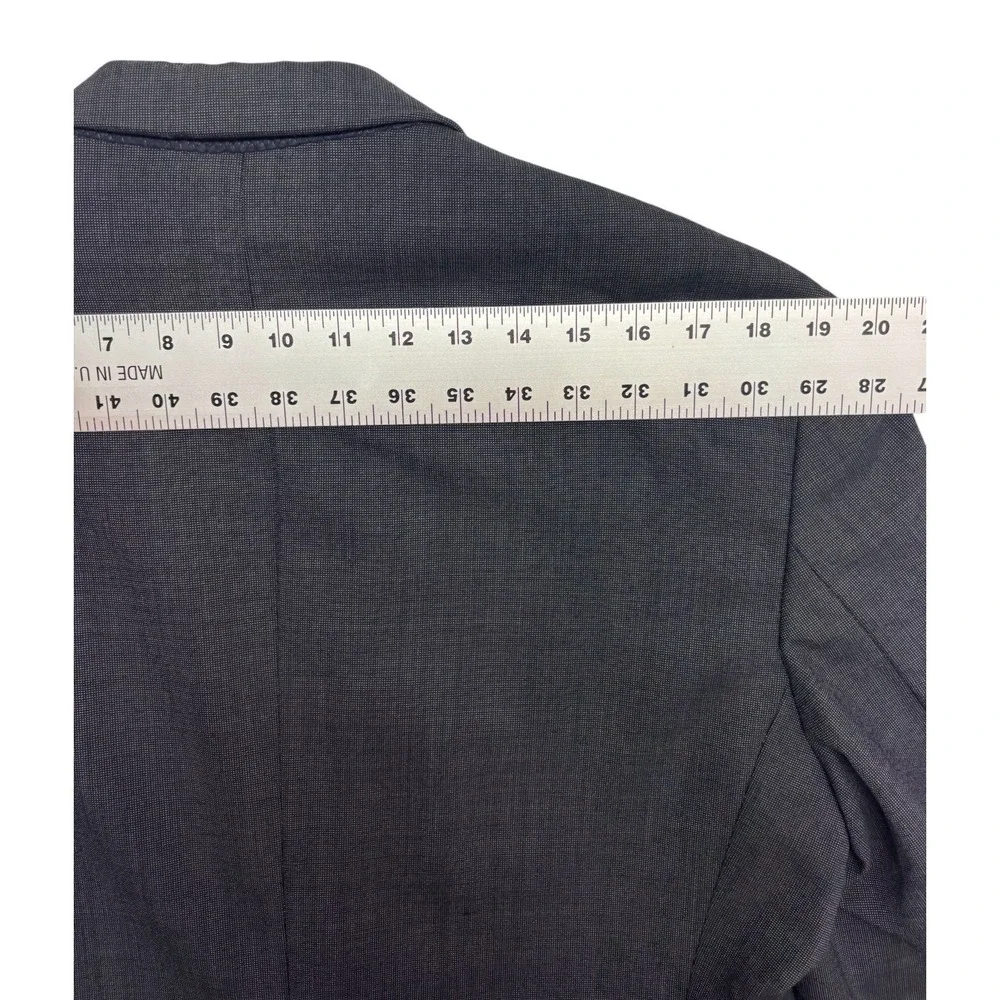vtg 90s Ralph Lauren Chaps 40R 32x30 Charcoal 2pc Pant Suit Wool Cuffed Pleated